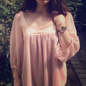 Anthropologie Blush Pink Blouse